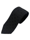 Men's GG Dot Pattern Silk Necktie Black - GUCCI - BALAAN 3