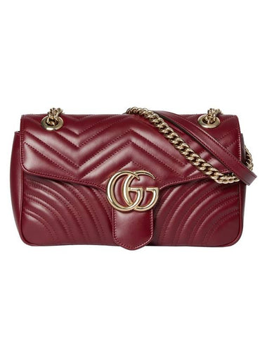 GG Marmont Small Leather Shoulder Bag Red - GUCCI - BALAAN 1