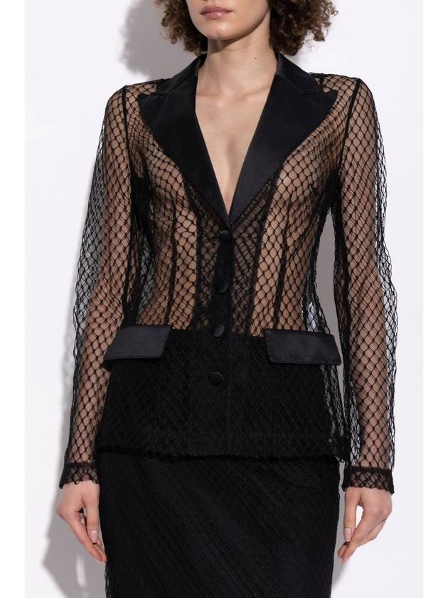 Dolce & Gabbana Transparent Blazer, Women's, Black - DOLCE&GABBANA - BALAAN 3