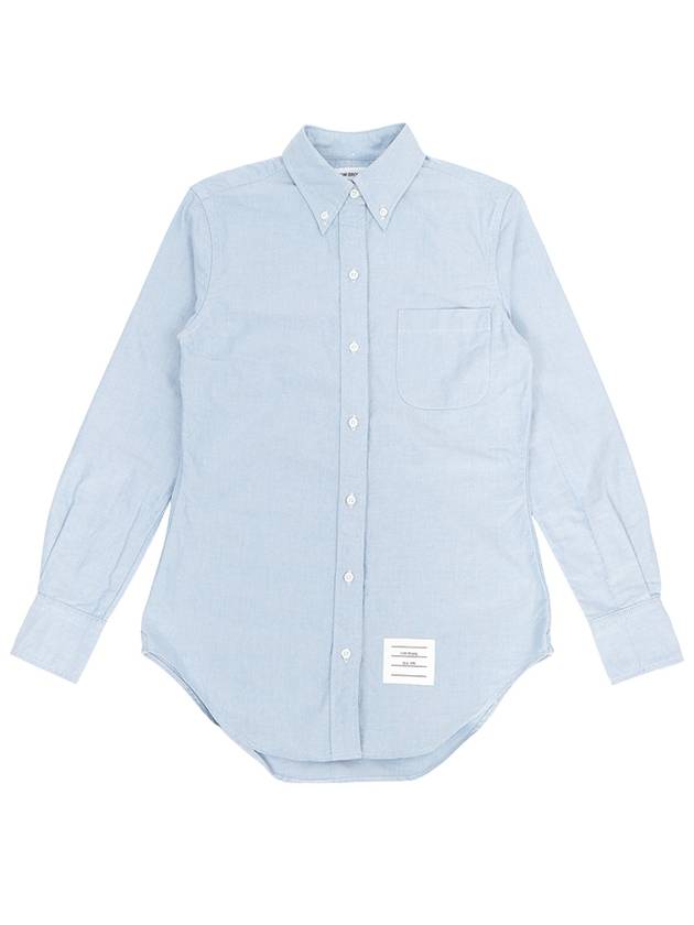 Button Down Cotton Oxford Long Sleeve Shirt Light Blue - THOM BROWNE - BALAAN 2