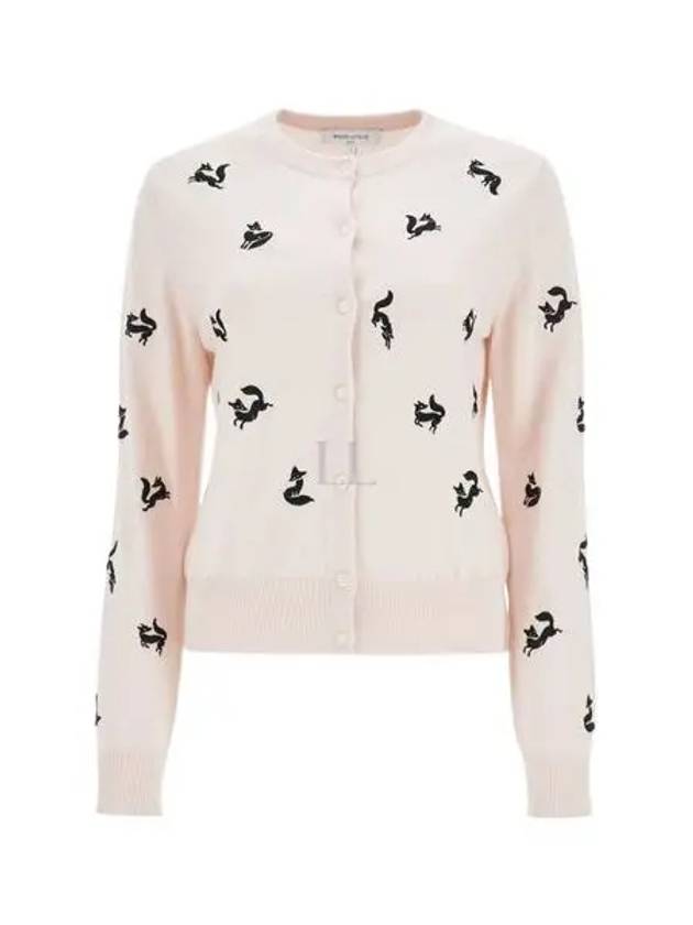 Maison Kitsune Fancy Fox Embroidery Cardigan NW00504KF0001P705 - MAISON KITSUNE - BALAAN 2