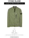 Wappen Patch Old Treatment Zip-Up Overshirt Sage Green - STONE ISLAND - BALAAN 3