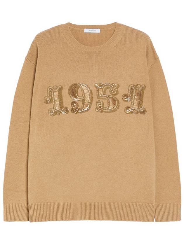 Plata crew neck knit top beige - MAX MARA - BALAAN 2