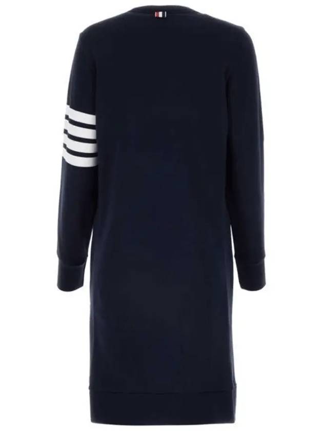 Classic Loopback 4-Bar Sweater Midi Dress Light Navy - THOM BROWNE - BALAAN 3