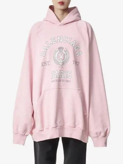 College Logo Hoodie Pink - BALENCIAGA - BALAAN 2