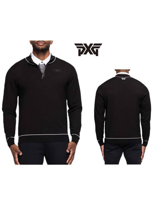 Golf Wear Stripe Detail 1 4 Zipper Sweater - PXG - BALAAN 1