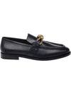 Astaire Signature Metallic Knot Detail Leather Loafers Black - BOTTEGA VENETA - BALAAN 1