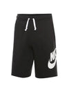 Sportswear French Terry Shorts Black - NIKE - BALAAN 4