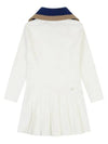 knit sailor collar pleated dress OF3003LBWHITE - ONOFF - BALAAN 3