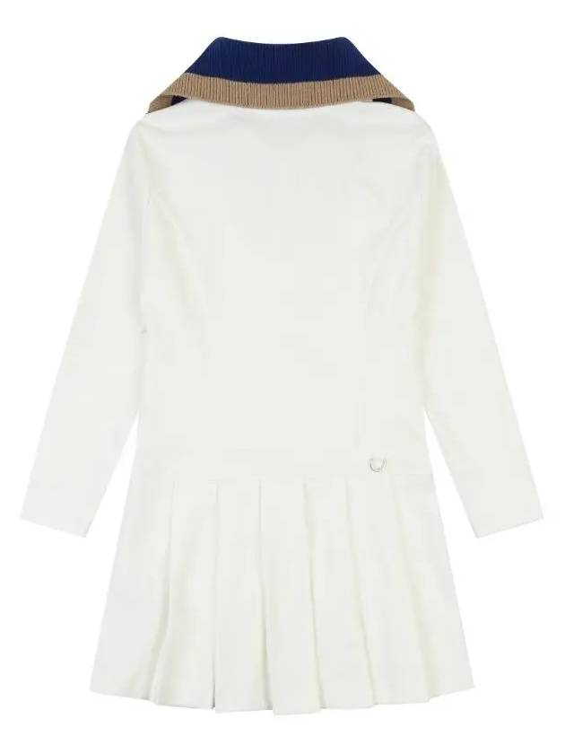 knit sailor collar pleated dress OF3003LBWHITE - ONOFF - BALAAN 3