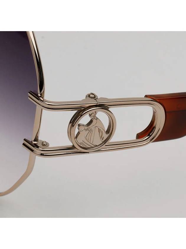 Sunglasses LNV126SLB 770 Purple Fashion Gold Logo Decorated Round Metal Frame - LANVIN - BALAAN 5