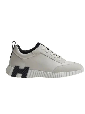 Bouncing Sneakers Calfskin Suede Goatskin Blanc - HERMES - BALAAN 1