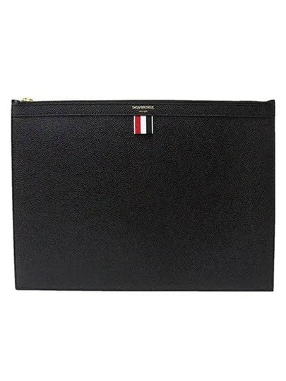 Medium Document Holder Clutch Bag Black - THOM BROWNE - BALAAN 2