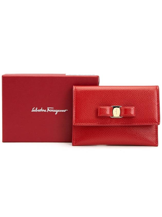 Vara Bow Card Wallet Red - SALVATORE FERRAGAMO - BALAAN 8