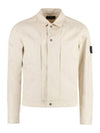 Shadow Project Cotton Hemp Plated TC Trucker Jacket Ivory - STONE ISLAND - BALAAN 1