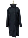 Cocoon Blue Black Coat H3H0187D - HERMES - BALAAN 1