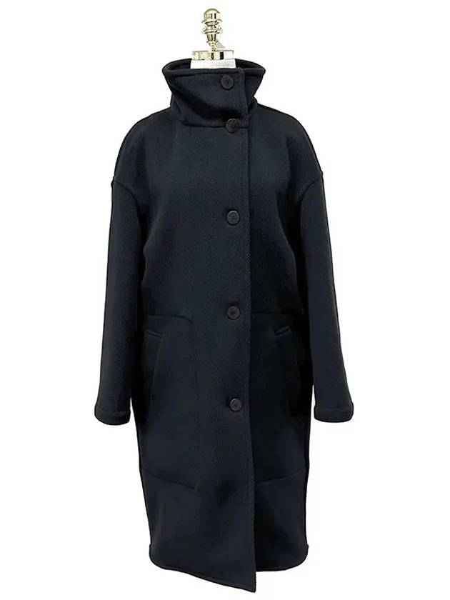 Cocoon Blue Black Coat H3H0187D - HERMES - BALAAN 1