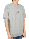 Men's Logo Print Crew Neck Cotton Short Sleeve T-Shirt Grey - CP COMPANY - BALAAN 4