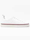 Tennis Vitello Calf Leather Low Top Sneakers White - THOM BROWNE - BALAAN 2