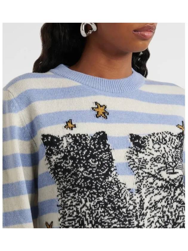 Embroidered Sweatshirt Blue - GANNI - BALAAN 4