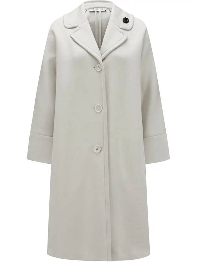 Women's Alvaro Viscose Jersey Single Coat Light Grey - MAX MARA - BALAAN 3