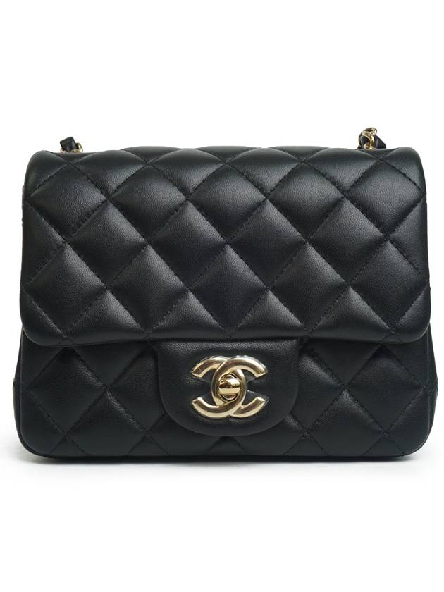 Classic Mini Flap Cross Bag Gold Metal Black - CHANEL - BALAAN 4