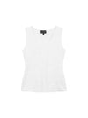 Women s Zigzag Sleeveless Top White - EMPORIO ARMANI - BALAAN 1