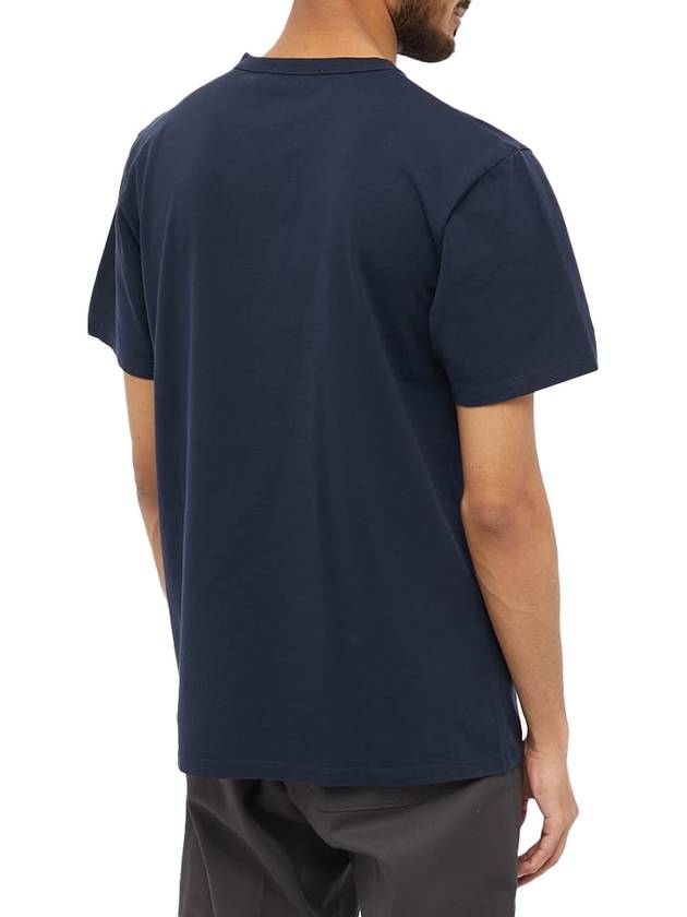 Fox Head Patch Classic Short Sleeve T-Shirt Navy - MAISON KITSUNE - BALAAN 4