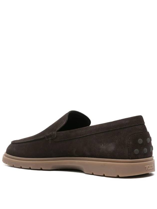 Suede Slipper Loafers Brown - TOD'S - BALAAN 4