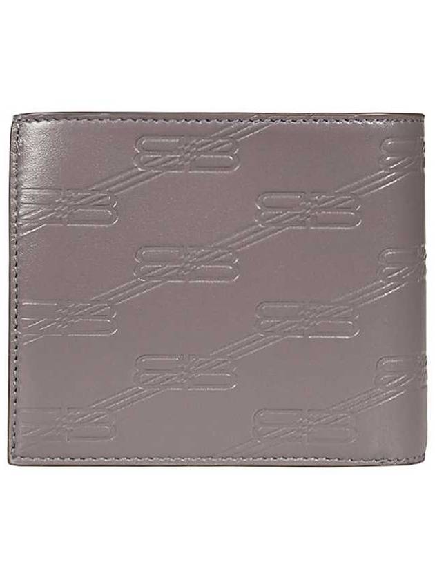 BB Monogram Box Half Wallet Grey - BALENCIAGA - BALAAN 3