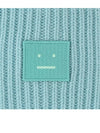 Face Patch Ribbed Wool Beanie Turquoise Blue - ACNE STUDIOS - BALAAN 7