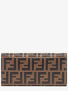 FF Logo Strap Chain Long Wallet Brown - FENDI - BALAAN.