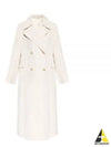 Double-Breasted Midi Coat Cream - TOTEME - BALAAN 2