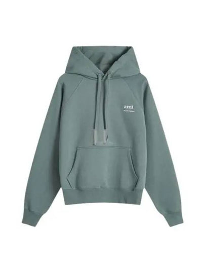 Logo Print Hoodie Green - AMI - BALAAN 2