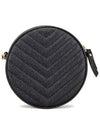 Monogram Round Tambourine Bag Black 610436 - SAINT LAURENT - BALAAN 2