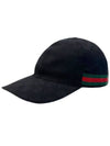 Original GG Web Supreme Canvas Baseball Ball Cap Black - GUCCI - BALAAN 2