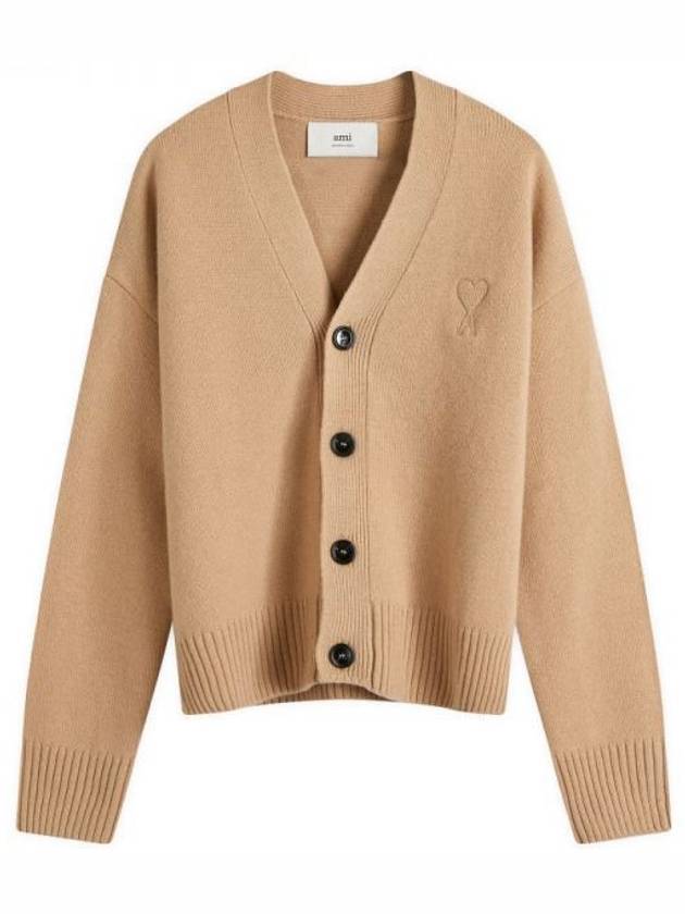 De Coeur Knit Cardigan Beige - AMI - BALAAN 2