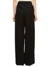 Women's Track Wool Wide Pants Black - JIL SANDER - BALAAN 5