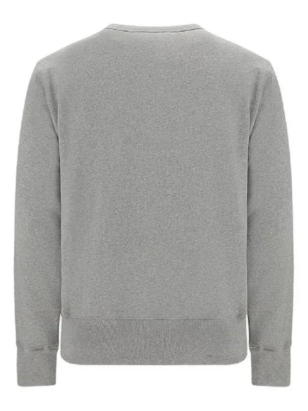 Face Logo Patch Cotton Sweatshirt Grey - ACNE STUDIOS - BALAAN 4