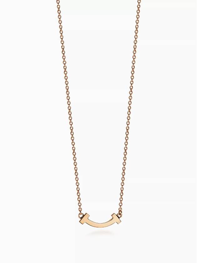 Smile Pendant Micro Necklace Rose Gold - TIFFANY & CO. - BALAAN 2