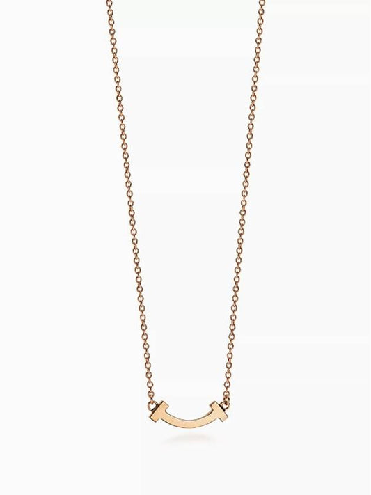 Tiffany & Co. Smile Pendant Micro Necklace Rose Gold - TIFFANY & CO. - BALAAN 2