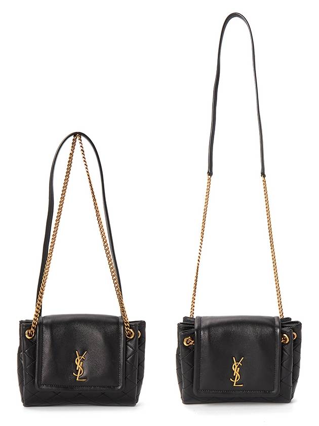 Nolita Lambskin Mini Bag Black - SAINT LAURENT - BALAAN 7