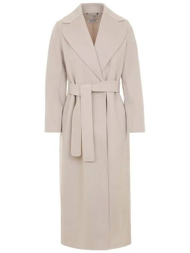 2429016043600 014 S POLDO Wool belt ecru coat - MAX MARA - BALAAN 2