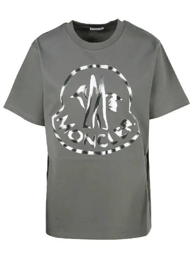 Big logo printing tshirt gray 8C000 18 899WS 939 - MONCLER - BALAAN 2