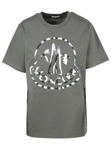 Big logo printing tshirt gray 8C000 18 899WS 939 - MONCLER - BALAAN 1