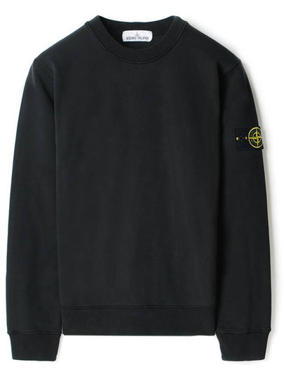 Men's Wappen Patch Sweatshirt Black - STONE ISLAND - BALAAN 2