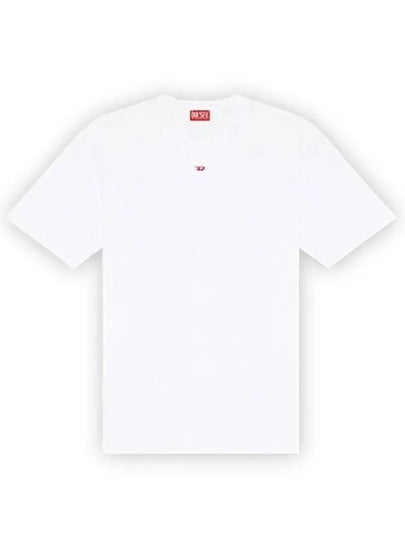 Oval D Logo Cotton Short Sleeve T-Shirt White - DIESEL - BALAAN 2