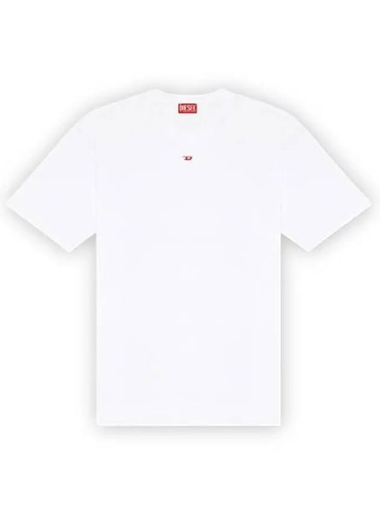 Oval D Logo Cotton Short Sleeve T-Shirt White - DIESEL - BALAAN 2