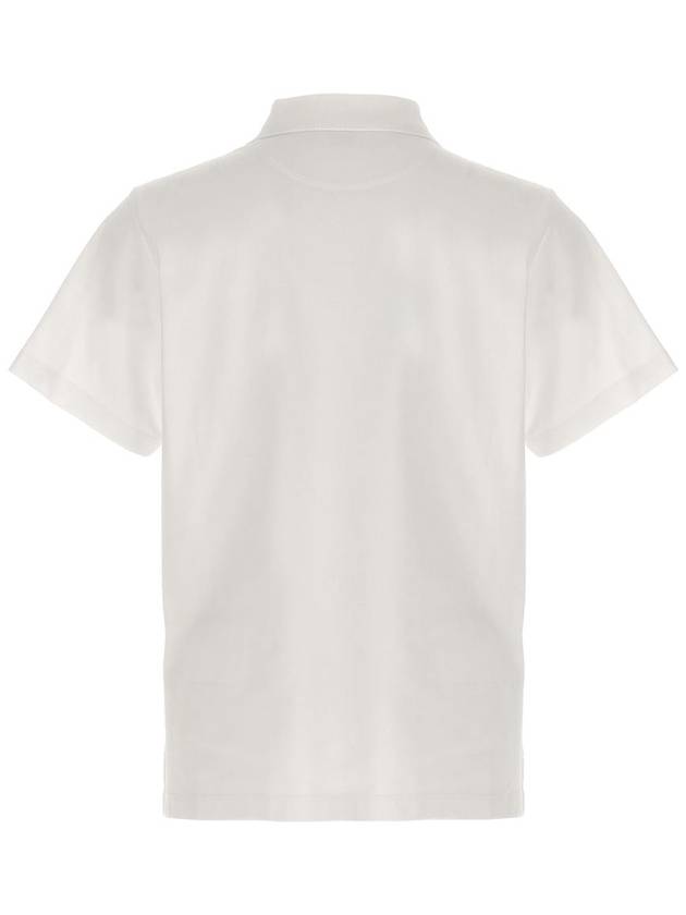 Embroidery Logo Short Sleeve Polo Shirt White - BALLY - BALAAN 3