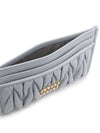 Matelasse Nappa Leather Card Wallet Grey - MIU MIU - BALAAN 5